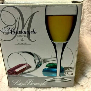 Lead-free blown Crystal Michelangelo glasses